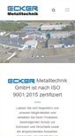 Mobile Screenshot of ecker-metalltechnik.de